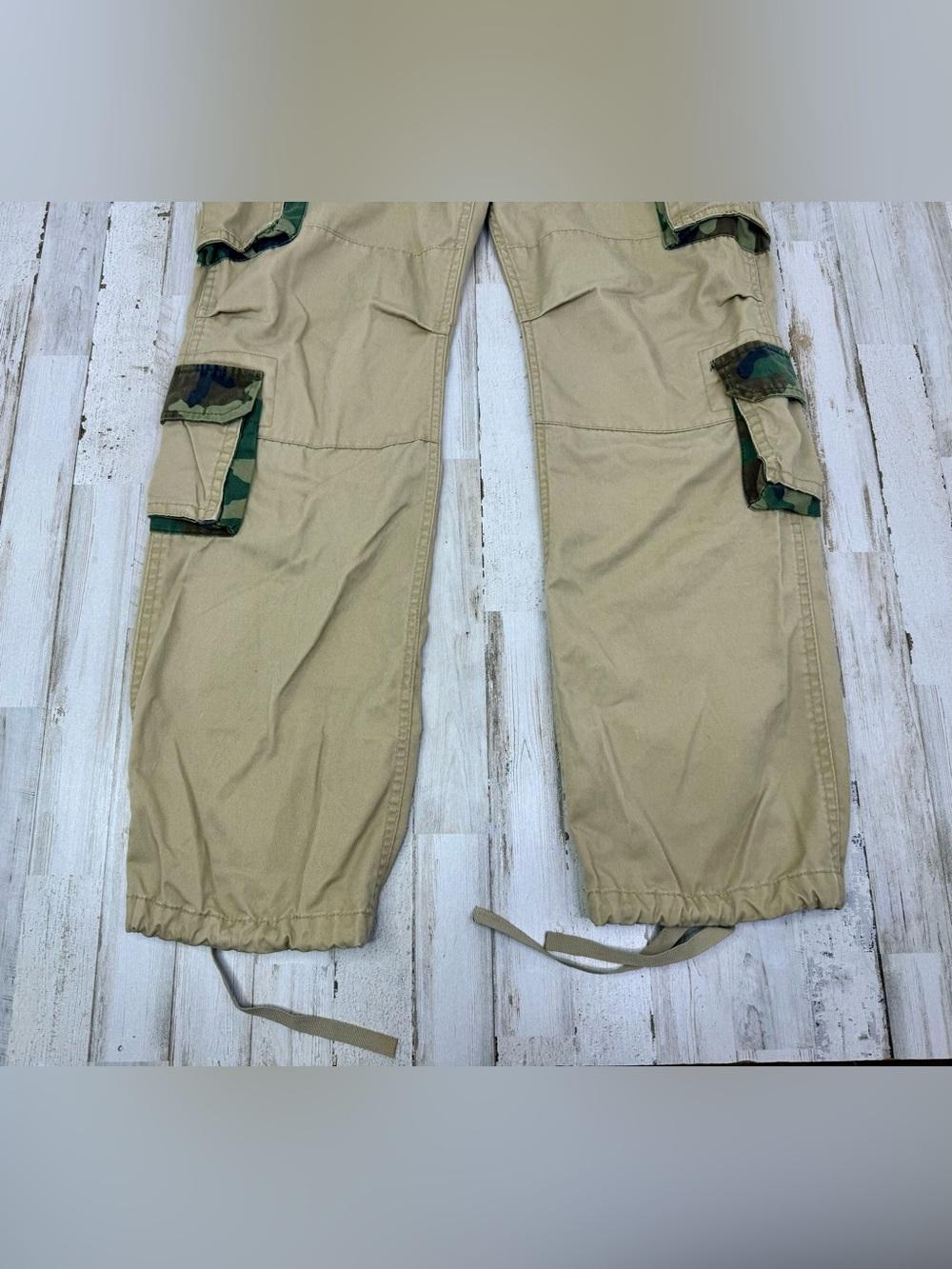 Rothco BDU Cargo Pants Ripstop Mens 28x32 Tactical Military Tan Camo Accents - Picture 3 of 10